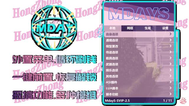 GTA5辅助菜单 Madys丨天若 功能截图 1